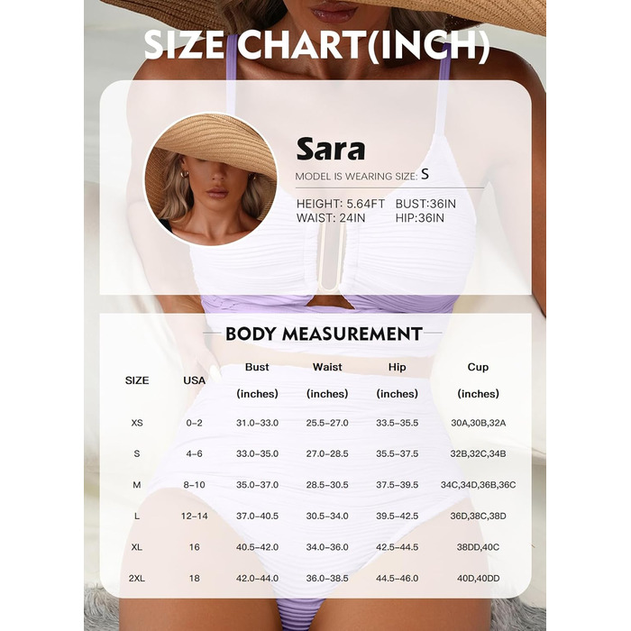 Бікіні-сет Herseas: двокомплектний купальник з високою талією, U-подібний виріз, текстурована тканина, літо 2025