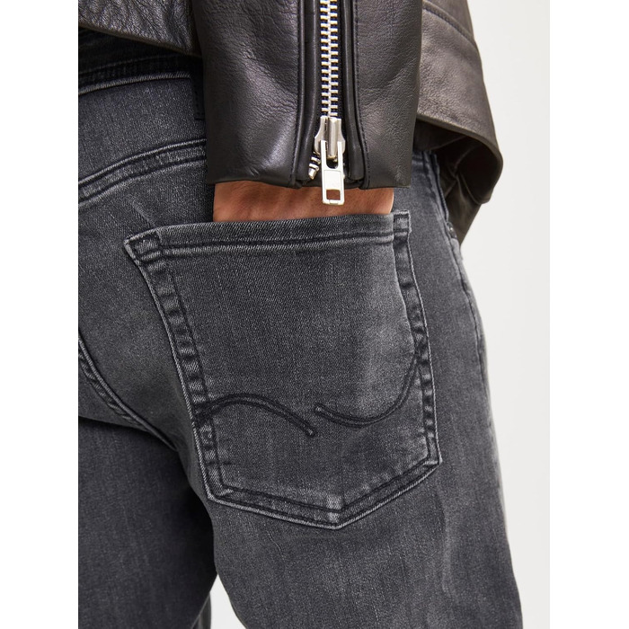 Чоловічі джинси Slim Fit Jack & Jones JJIGLENN чорного кольору, денім