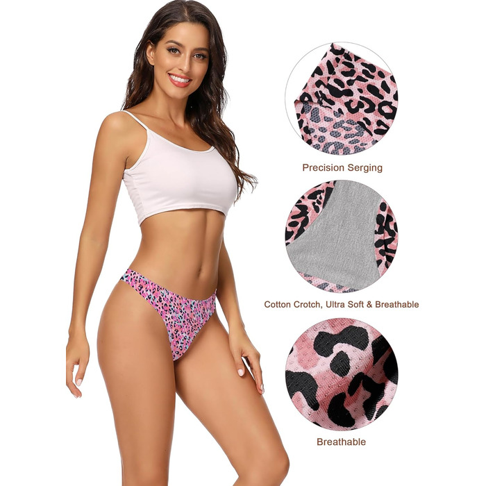 Слідки жіночі безшовні, 5 шт. (M, леопард) - VOENXE