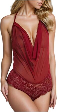 SRZYMJ Babydo: Сексуальна жіноча білизна - боді з мереживом, зелений, бавовна, сатин, розмір XXL