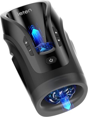 Електричний мастурбатор для чоловіків Leten Cannon King Mini - Blowjob машина з 10 режимами, голосовою стимуляцією та функцією всмоктування