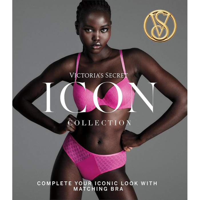 Тонкий трусик Victoria's Secret Icon з логотипом VS, регульований бретель, G-String, сексуальна колекція (XS-XXL), XL Praline