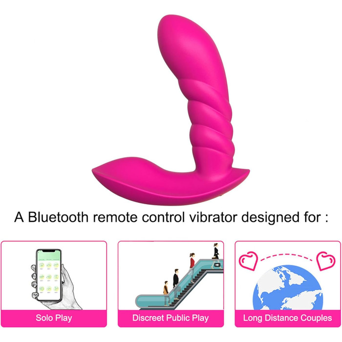 Вібратор з дистанційним керуванням, 9 режимів вібрації, анальний дildo, іграшка для дорослих для пар, рожевий
