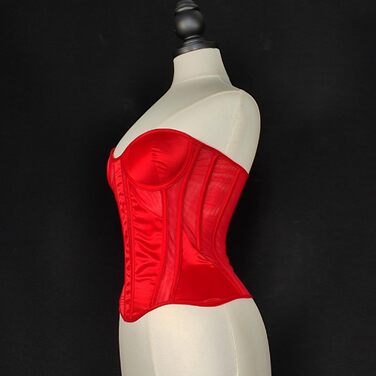 Корсаж дамський середньовічний, сексуальний костюм пірата для жінок, бюстгальтер для великих грудей, фігуроформуюча білизна, ідеально як спідня білизна, жіноча білизна, карнавальний/геловінський костюм, костюм пірата, шейпвеар (XL, червоний)