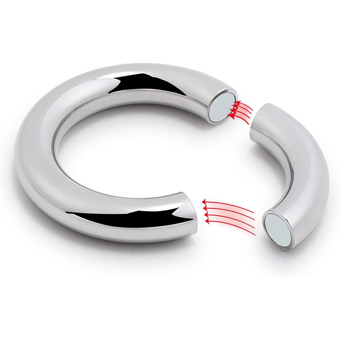 Сталевий кільцевий стимулятор для чоловіків з магнітними вагами, для уповільнення еякуляції (30+33+38mm)