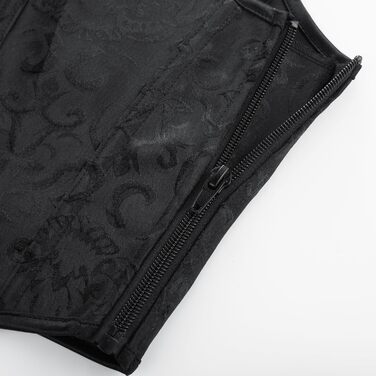 Корсет-жилет Steampunk SCARLET DARKNESS чорного кольору з мереживом, середньовічний стиль, розмір 38, жаккард