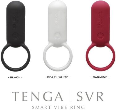 TENGA SVR: Вібруючий кільце для чоловічого статевого члена з підзарядкою, 7 режимів вібрації, чорний колір