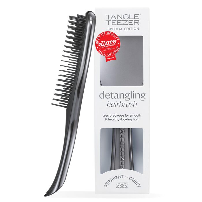 Щітка для волосся Tangle Teezer Ultimate Detangler для вологого та сухого волосся всіх типів, розплутувальна з дворівневими щетинками, Midnight Silver