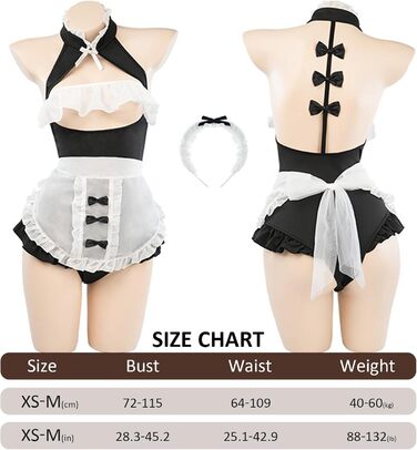 Костюм для косплею YOMORIO: Комплект сексуальної нижньої білизни горничної, японський стиль, святковий, еротичний