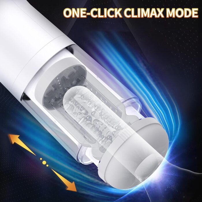 Мастубатор з телескопічною функцією, 3D силікон, для дорослих