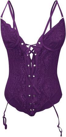 Сексуальний бюстгальтер та труси з підтяжкою WILLBET для жінок, 4XL, фіолетовий (20240305cmhqq389lila3, L)