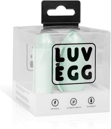 Вібраційний масажер LUV EGG з пультом дистанційного керування для чуттєвого почуття - Підходить для пар та новачків: 10 режимів, водонепроникний, перезаряджуваний, зелений