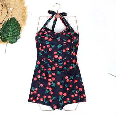 Купальник с шортами жіночий Shapewear Push-Up, спортивний цільний купальник з високою талією та бретелями, для пляжу та басейну (Розмір S, Колір F)
