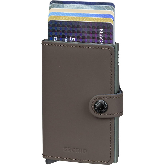 Гаманець-кардхолдер Secrid Miniwallet для жінок та чоловіків, матовий, Truffle (10.2 x 6.5 x 2.1 см)
