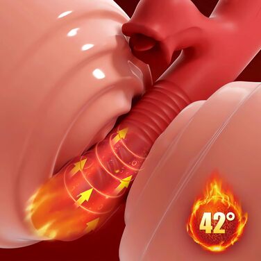 Секс-іграшка SXOVO для жінок 5 в 1, вібруючий масажер з 10 режимами стимуляції, нагріванням та стимуляцією G-точки (червоний)