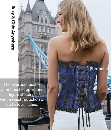 Корсетний топ SLIMBELLE для повних грудей: готичний корсет з мереживом та еко-шкіри, бюстгальтер-корсет з тангі, сталеві кісточки