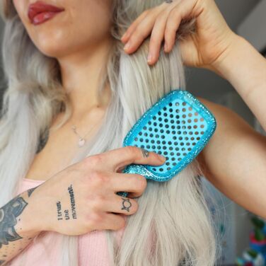 Масажна щітка для волосся FHI Heat UNbrush для розплутування вологого та сухого волосся, антистатичні щетинки DuoFlex, сапфіровий синій