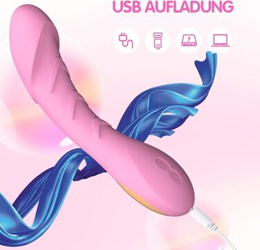 Вібратор для жінок G-Spot, силіконовий стимулятор клітора, 12 режимів вібрації, рожевий колір