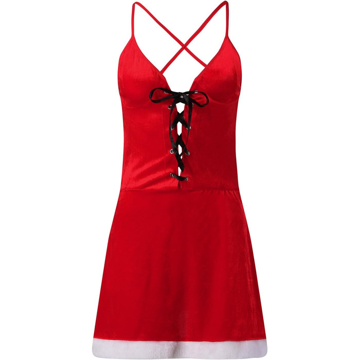 SRZYMJ: Сексуальна нічна сорочка/комбінезон для жінок - прозора мереживна піжама, babydoll, танга (червоний, XXL)