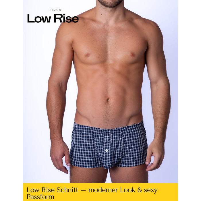 BIMONI Боксер чоловічий з м'якої бавовни, низька посадка, сексуальний дизайн, труси-боксери, труси для чоловіків, гіпстерський стиль (Темно-синій, XL)