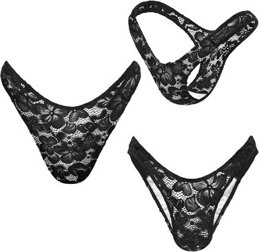 Танга з сітки LittleForBig для трансгендерів та кросдресерів, чорний колір, моделювання та корекція фігури