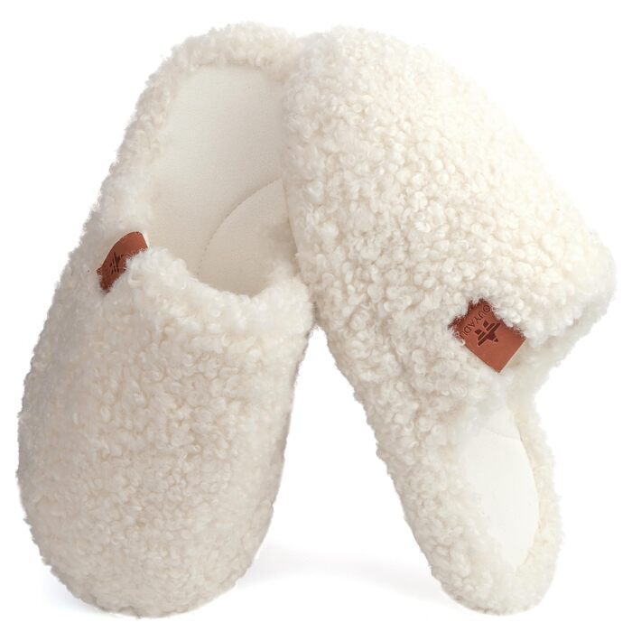 Жіночі м'які капці для дому з ефектом пам'яті (Memory Foam), плюшеві та комфортні, бежеві, розмір 38/39 EU