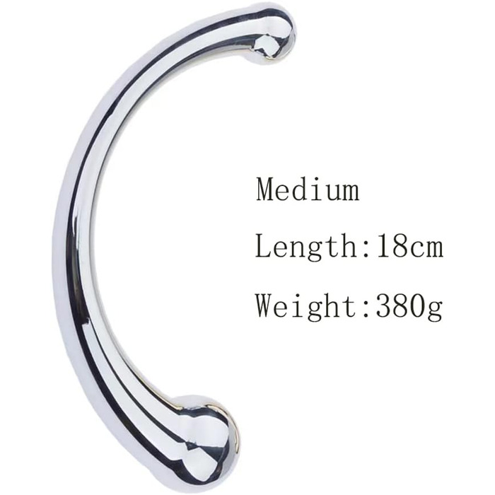 Анальний масажер Doppelkopf Funnight з нержавіючої сталі, подвійний кінчик, масаж G-точки та простати, для чоловіків та жінок