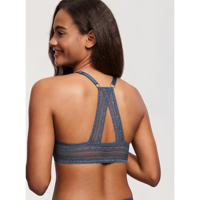 DOBREVA: жіночий бюстгальтер push-up з застібкою спереду, з кісточками, м'який, для топу, глибокий виріз, на зав'язках, з м'якою чашкою (70B, Sargasso)