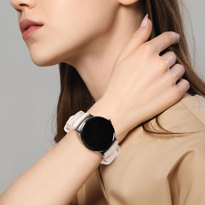 Еластичний тканинний ремінець для Google Pixel Watch 3 41mm, Pixel Watch 2, Pixel Watch — набір 2 шт. (Сяйво зірок / Небесно-блакитний), 5.55-6.5 дюймів