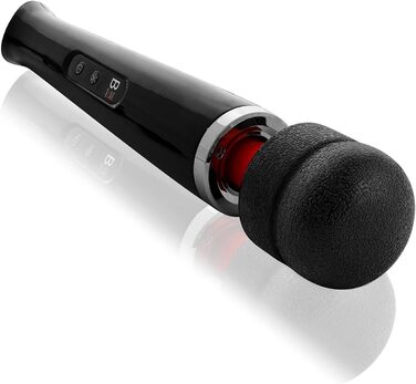 Вібратор для жінок BuyAndFeelGood з 20 рівнями інтенсивності - секс-іграшка для жінок та пар, масажер, Magic Wand, чорний, з сумкою