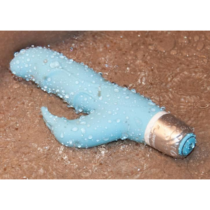 Вібратор для жінок Belladot Barbro Rabbit - блакитний, для клітора та G-точки, 7 режимів, для подвійного задоволення