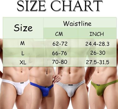 Чоловіча білизна QiaTi: труси-танга, сліпи, боксери (8 шт., M)