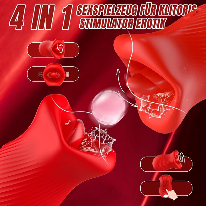 Вібратор Sauger для жінок: 8 режимів, 10 licking, 360° обертання. Іграшка для дорослих, для пар.