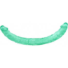 Анальний масажер-вібратор з двома головками, 42 см, з ПВХ, для чоловіків та жінок