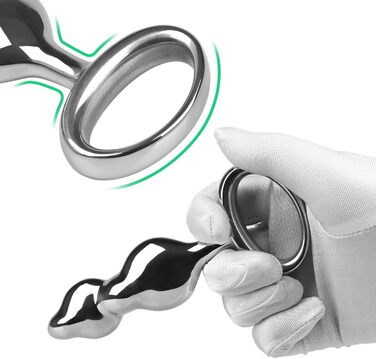 Анальний плаг SXOVO для чоловіків з металу: анальні кулі з кільцем для тяги, сталевий анальний ділдо, масажер простати, стимуляція G-точки, еротичні іграшки для пар