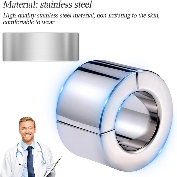Сталевий кільце для статевих органів з магнітом, розширювач мошонки, тренажер для пеніса, кільця для мошонки, пристрої для пеніса, сексуальні іграшки для чоловіків, діаметр: 40 мм