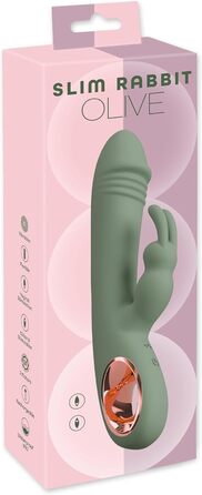 Вібратор You2Toys Slim Rabbit, зелений, 3,6 см