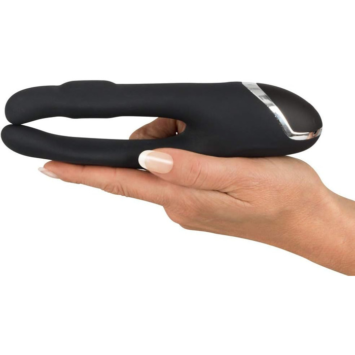 ORION Doppel-Vibrator: вібратор-кролик з подвійною вібрацією для жінок та чоловіків, 10 режимів, чорний