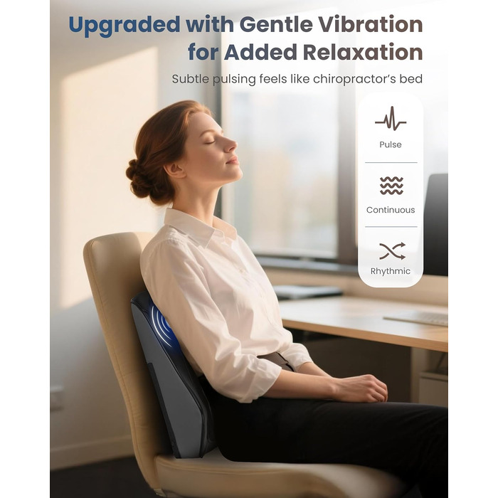 Масажер для шиї та спини COMFIER: Shiatsu 4D розминаючий масажер з підігрівом для ніг та м'язів, чорний