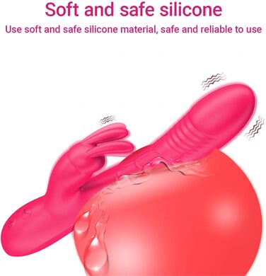 Вібратор G-Punkt для жінок, кролик, 10 режимів вібрації, рожевий
