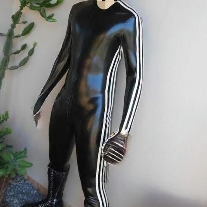 Боді з латексу для чоловіків GAYLOP, сексуальний костюм, без спинки, на блискавці, індивідуальний колір M