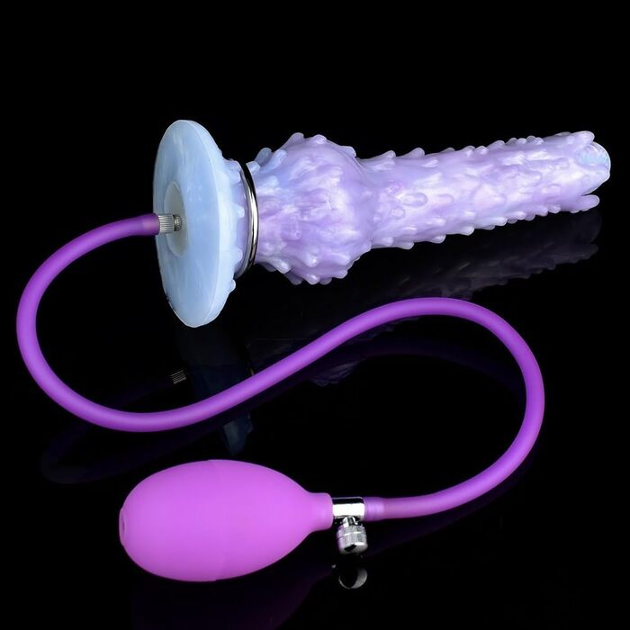 Надувний дилдо Овопозитор з 5 яйцями, силікон. Іграшки для дорослих, анальні, G-spot, для пар. Синій.