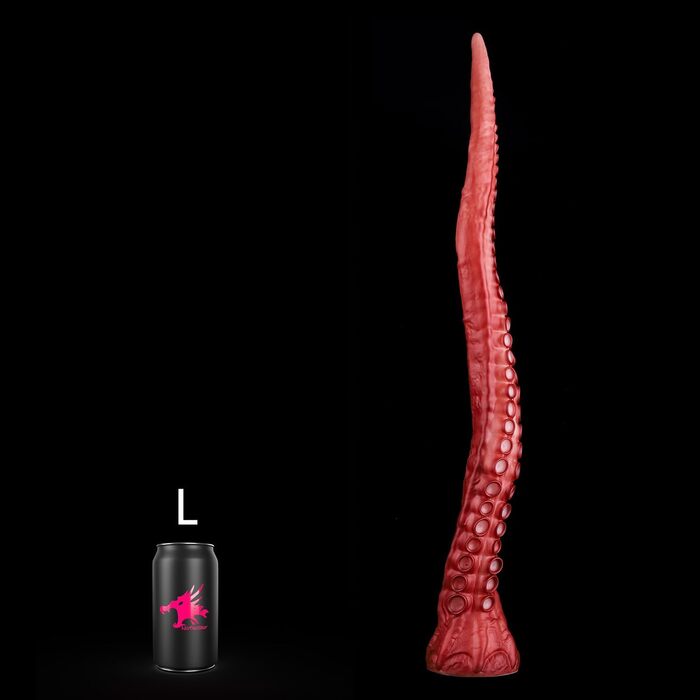 Силіконовий дилдо-октопус Alla Platinum 65см з підсвічуванням (рожевий) з присосками для жінок та чоловіків, іграшка для анального сексу, Cthulhu