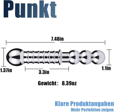 Анальний плагін з подвійним голівкою SM Metall - BDSM, еротичне рабство, дилдо, мастурбація, плагін для анального сексу, фетиш, прогресивний аналовий плагін для чоловіків, жінок, пар