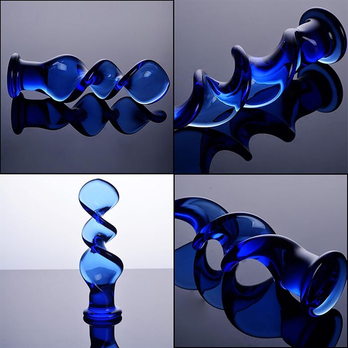 Набір анальних пробок зі скла ScreaAss 4 Stile: комплект з 4 анальних пробок, кристалічне скло, G-точка, масажер простати, для жінок та чоловіків