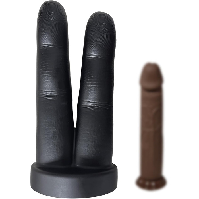 Силіконовий дилда 2.0 з присоскою, 2-в-1, для анального сексу (XXL)