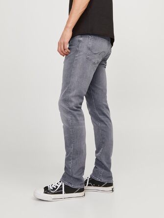 Чоловічі джинси Slim Fit Jack & Jones JJI GLENN JJICON (Сірий денім, 32W/34L)