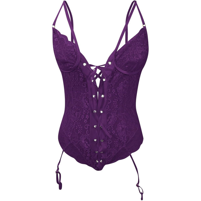 Сексуальний бюстгальтер та труси з підтяжкою WILLBET для жінок, 4XL, фіолетовий (20240305cmhqq389lila3, L)