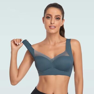 Тянучий бюстгальтер Tian Dee для корекції фігури, без кісточок, ефект пуш-ап, XL, темно-синій