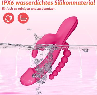 Жіночий вібратор-дільдо 3-в-1 з 10 режимами вібрації та пульсації, тихий вібратор для клітора, дискретний секс-іграшка для жінок